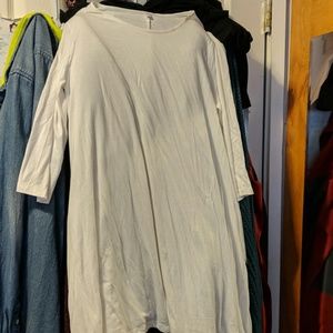 Flowy Knit Pocketed Shirt Dress